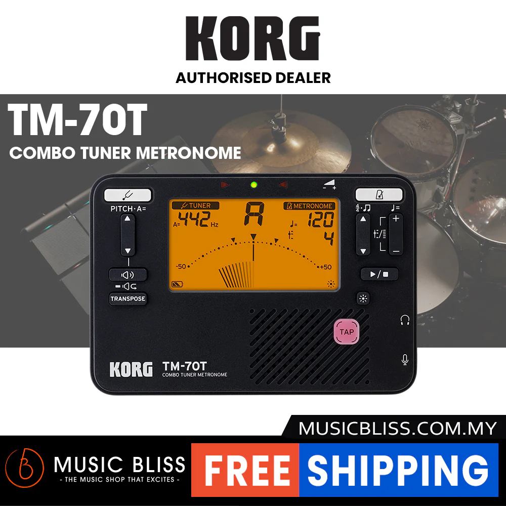 Korg TM-70T Tuner and Metronome - Black