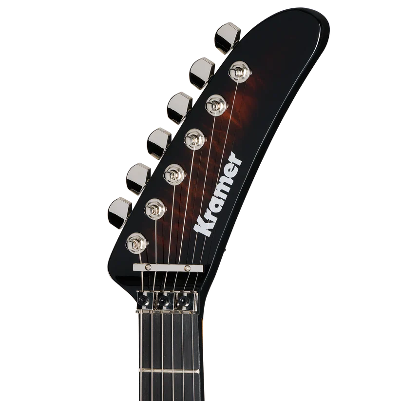Kramer 84 HH Quilt Electric Guitar with Premium Gig Bag - Orange Burst - Image 4