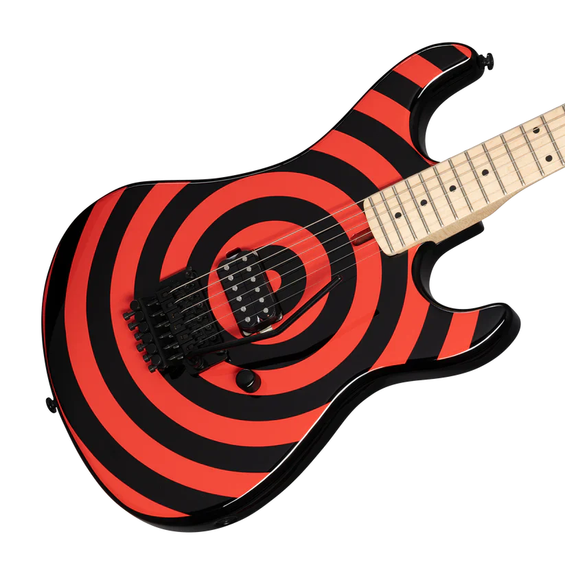 Kramer 84 Red Bullseye Electric Guitar with Premium Gig Bag - Black with Red Bullseye - Image 4