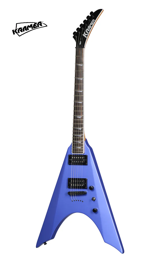 Kramer Nite-V Electric Guitar - Royal Blue Metallic - Image 2