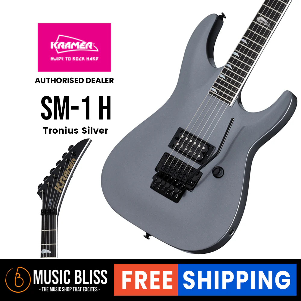 Kramer SM-1 H Electric Guitar - Tronius Silver