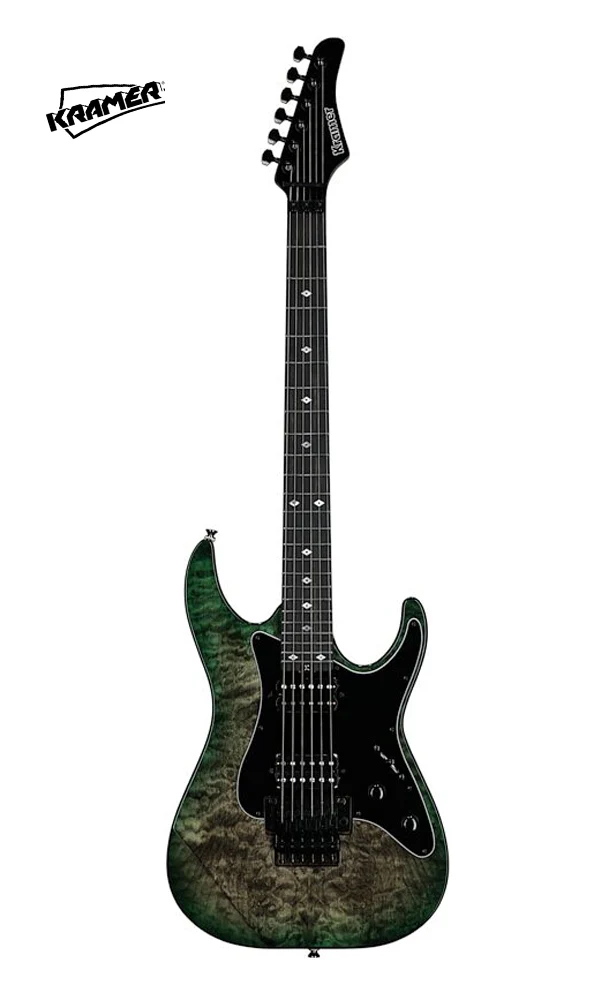 Kramer Volante Quilt HHFR Electric Guitar with Premium Bag - Ultramarine Burst - Image 2