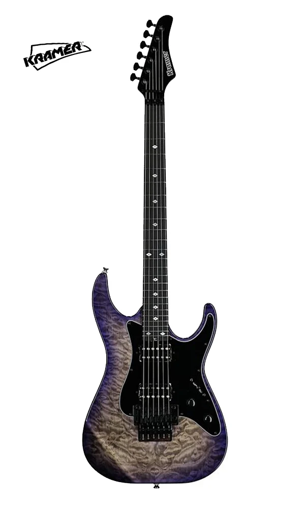 Kramer Volante Quilt HHFR Electric Guitar with Premium Bag - Ultraviolet Burst - Image 2