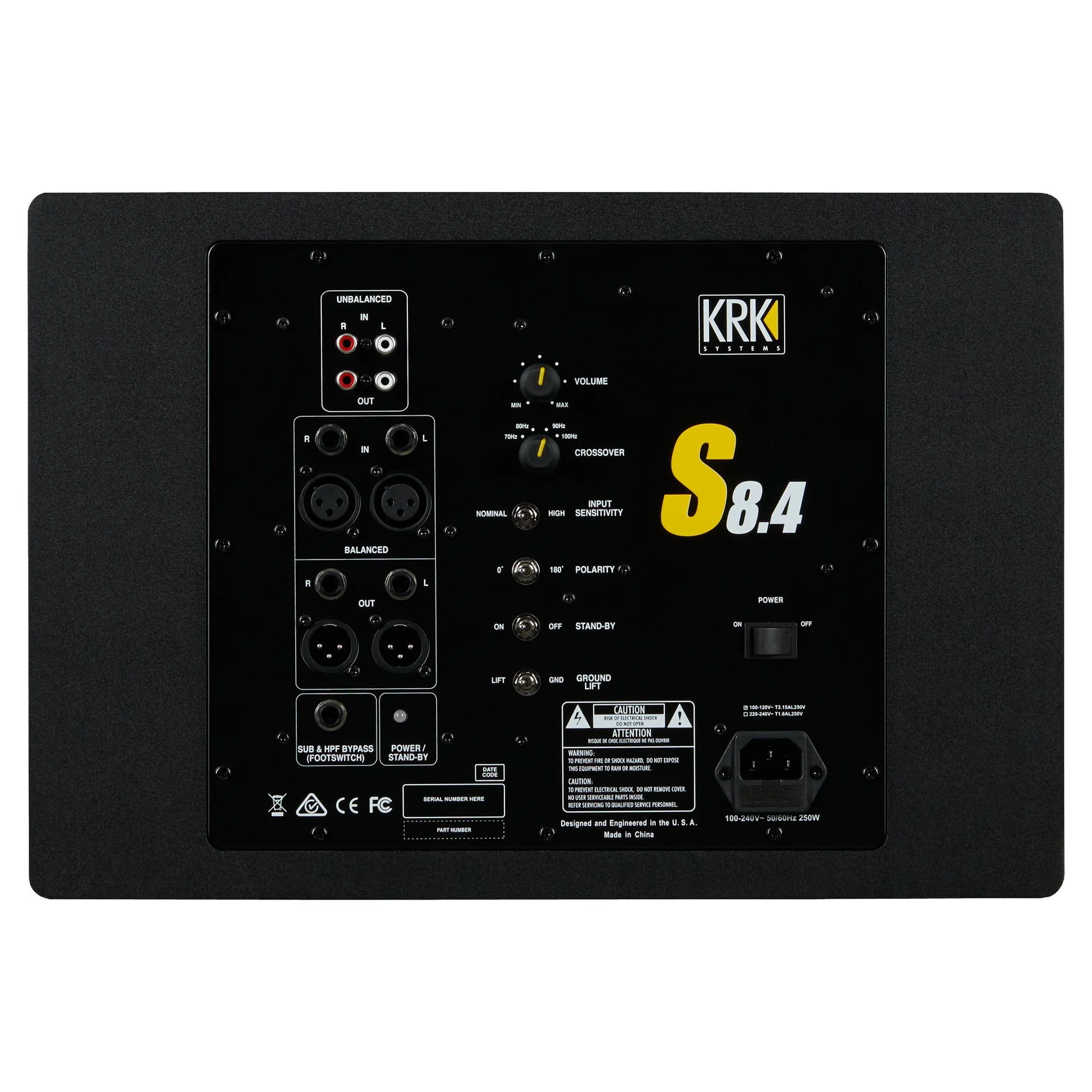 KRK S8.4 8" Powered Studio Subwoofer - Image 4