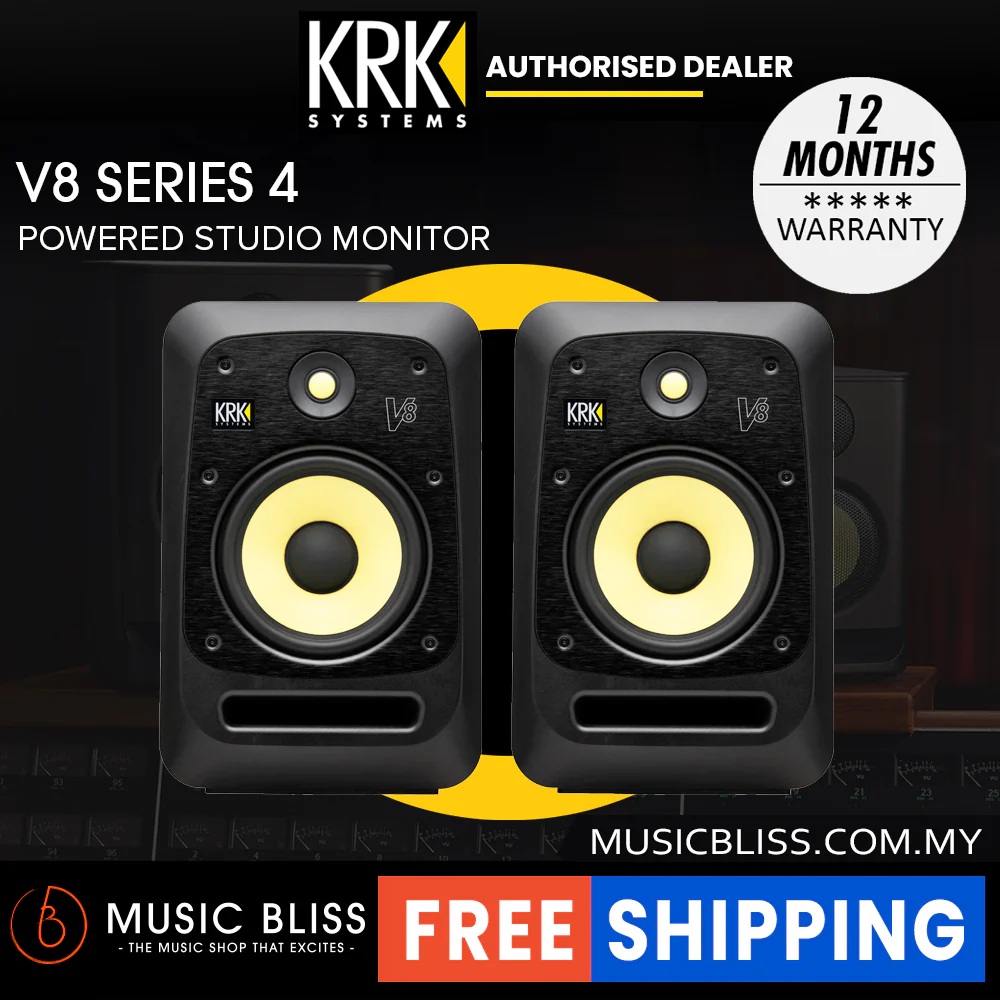 KRK V8 S4 8" Powered Studio Monitor - Pair - Image 2