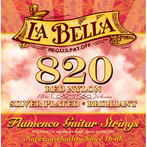 La Bella 820 Elite - Flamenco, Red Nylon