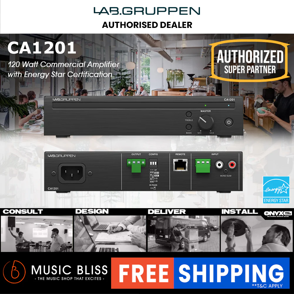 Lab Gruppen CA1201 120-watt Commercial Amplifier with Energy Star Certification