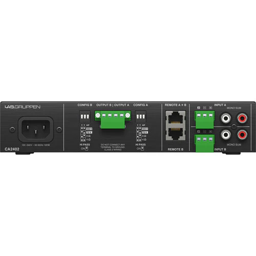 Lab Gruppen CA2402 2 x 240 Watt Commercial Amplifier with Energy Star Certification - Image 3