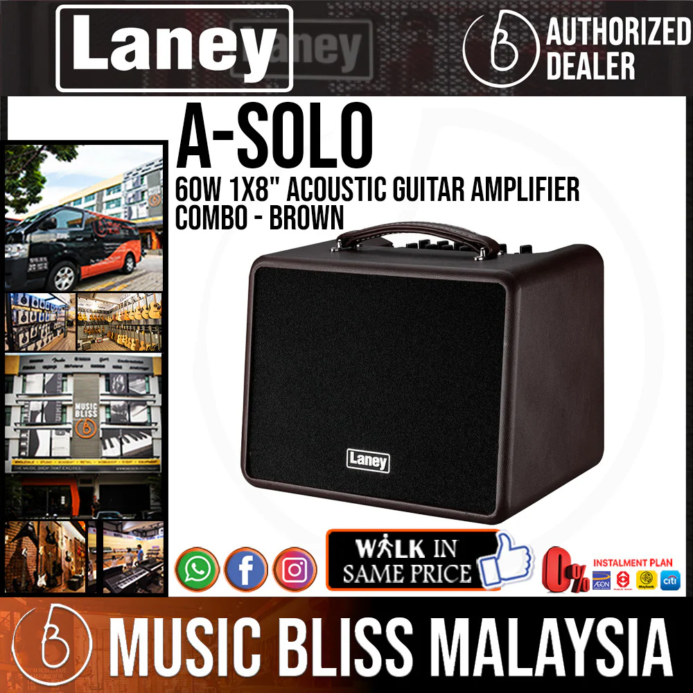 Laney A-SOLO 60-watt 1x8" Acoustic Guitar Amplifier