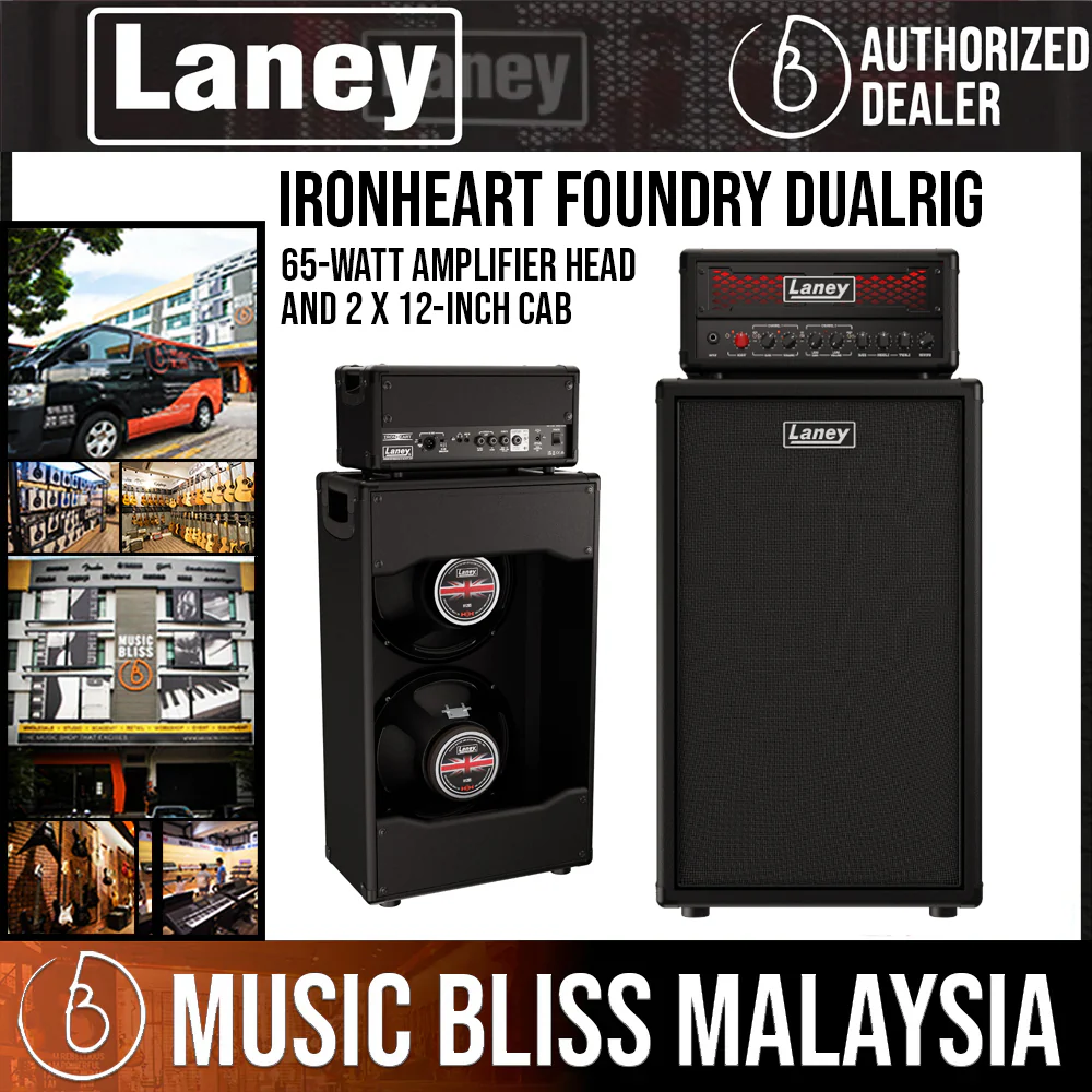 Laney Ironheart Foundry Dualrig 65-watt Amplifier Head and 2 x 12-inch Cab