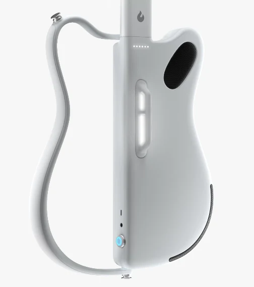 LAVA GENIE Sampler Guitar, No Strings Attached, Hundreds of Instrument Presets, Onboard Speaker, Foldable, Detachable - White - Image 2