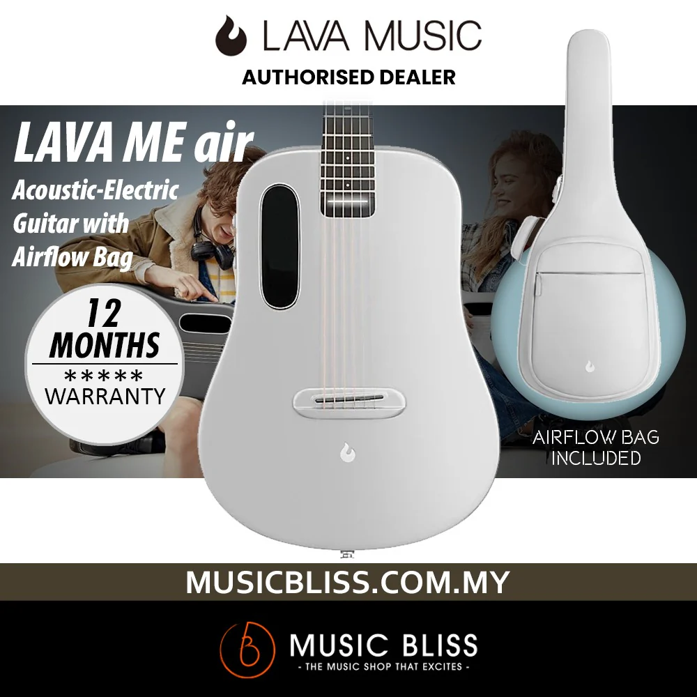 Lava ME AIR Carbon Acoustic-Electric Guitar with Airflow Bag - Silver
