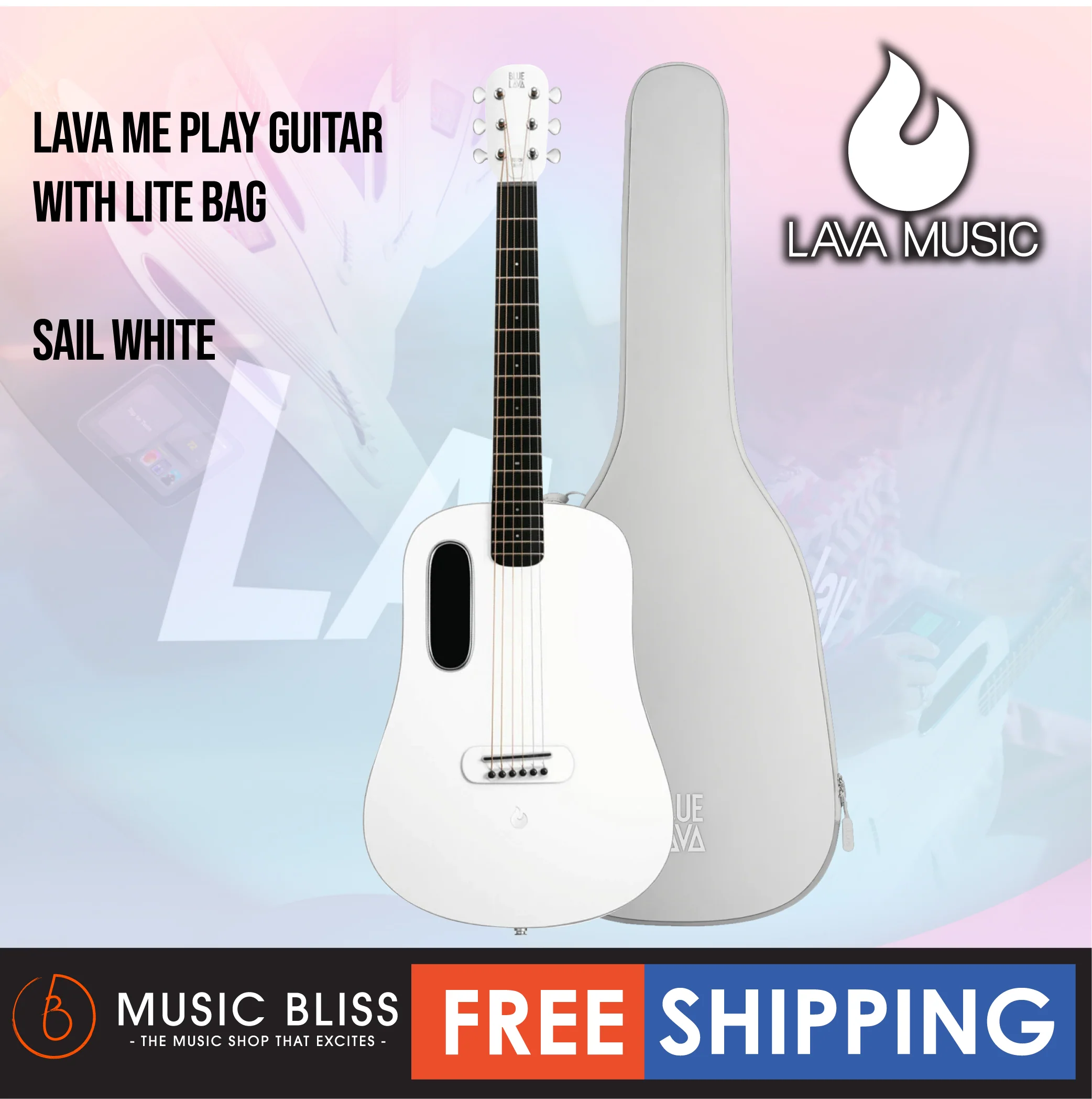 Lava ME Play Guitar with Lite Bag - Sail White