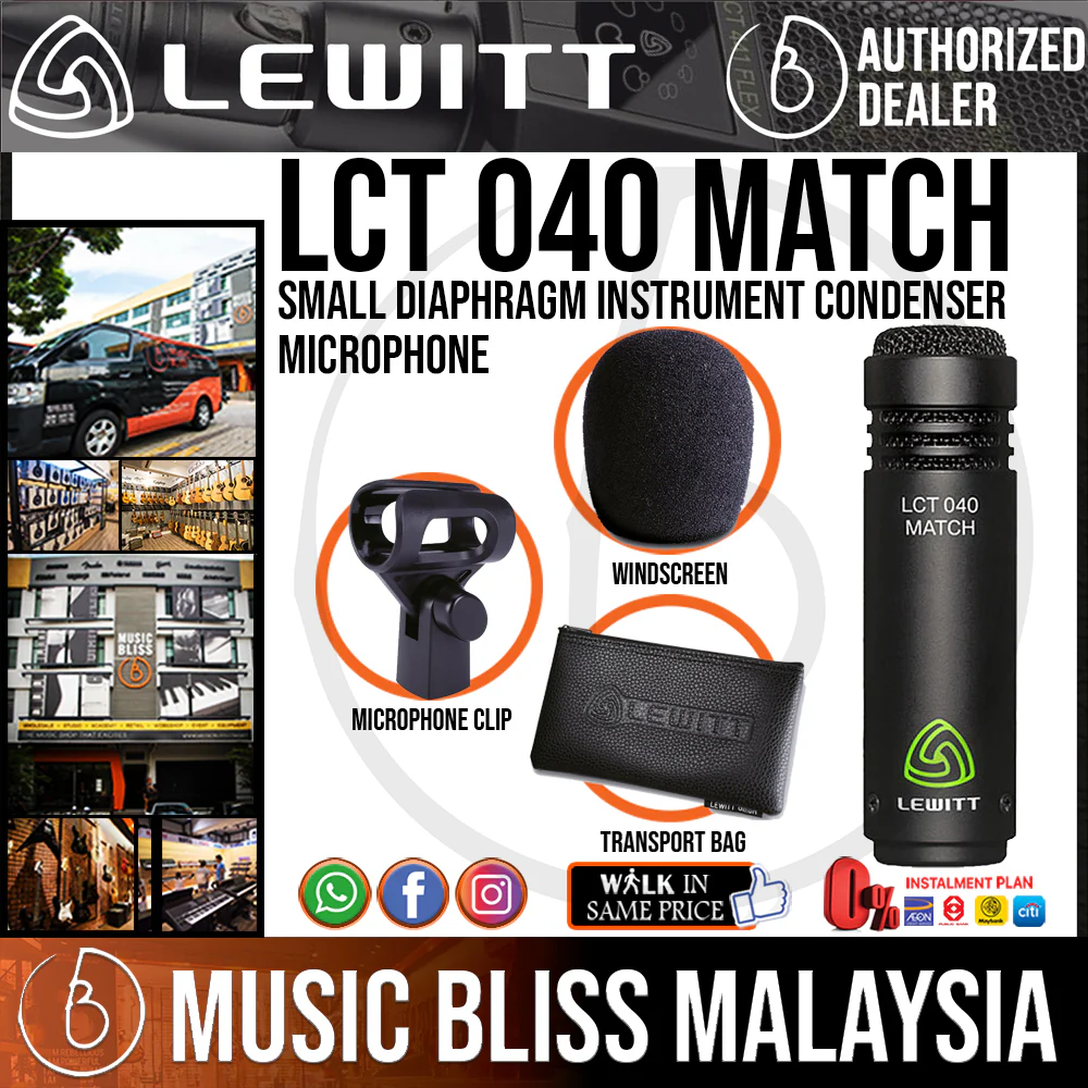Lewitt LCT 040 MATCH Small Diaphragm Instrument Condenser Microphone