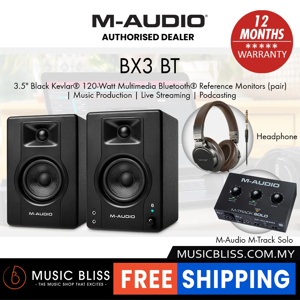 M-Audio BX3 BT 3.5-inch Bluetooth Multimedia Monitors - Pair - Image 2