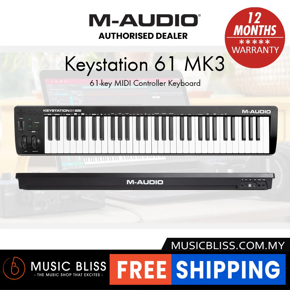 M-Audio Keystation 61 MK3 61-key MIDI Controller Keyboard - Image 2