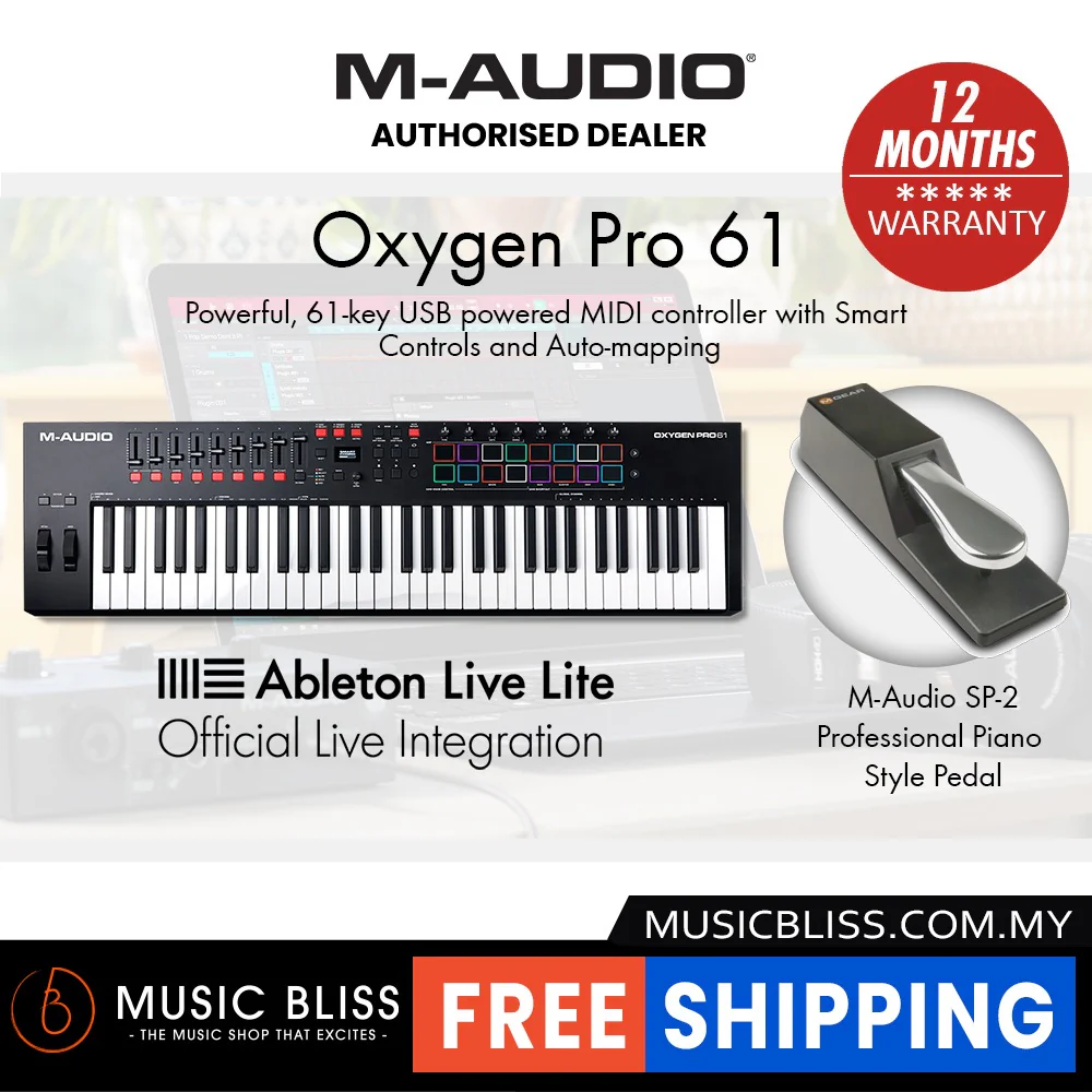 M-Audio Oxygen Pro 61 61-key MIDI Controller Keyboard - Image 2