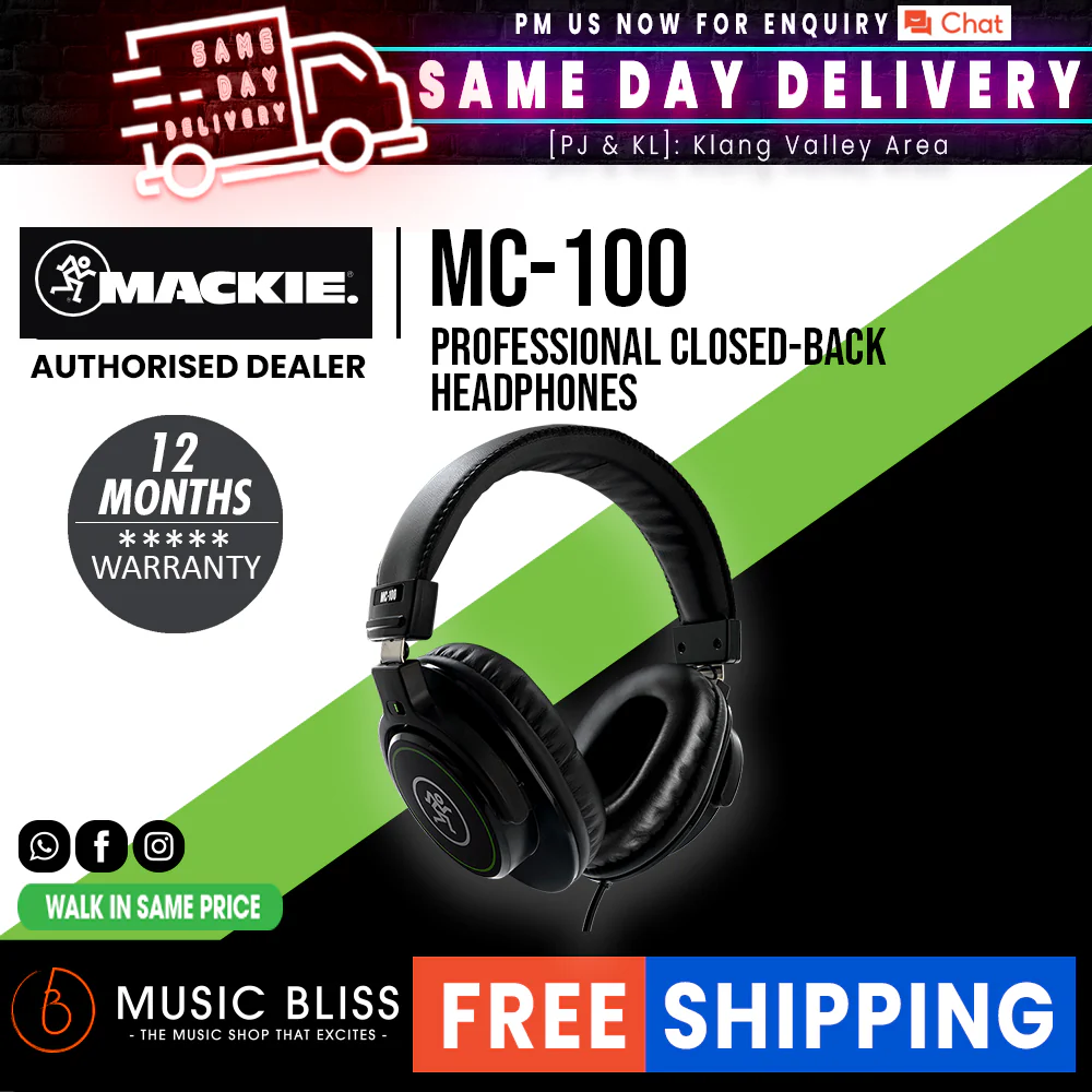 Mackie MC-100 Professional Closed-Back Headphones