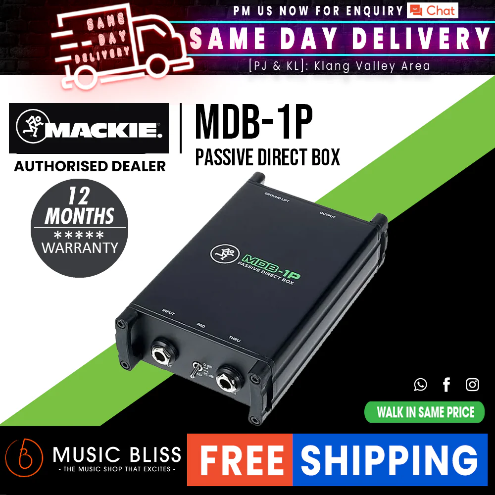 Mackie MDB-1P 1-Channel Passive Direct Box