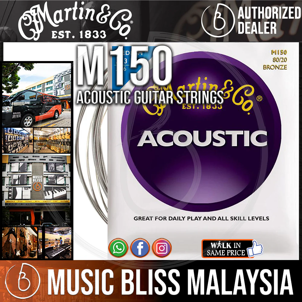 Martin M150 80/20 Bronze Medium Acoustic Strings