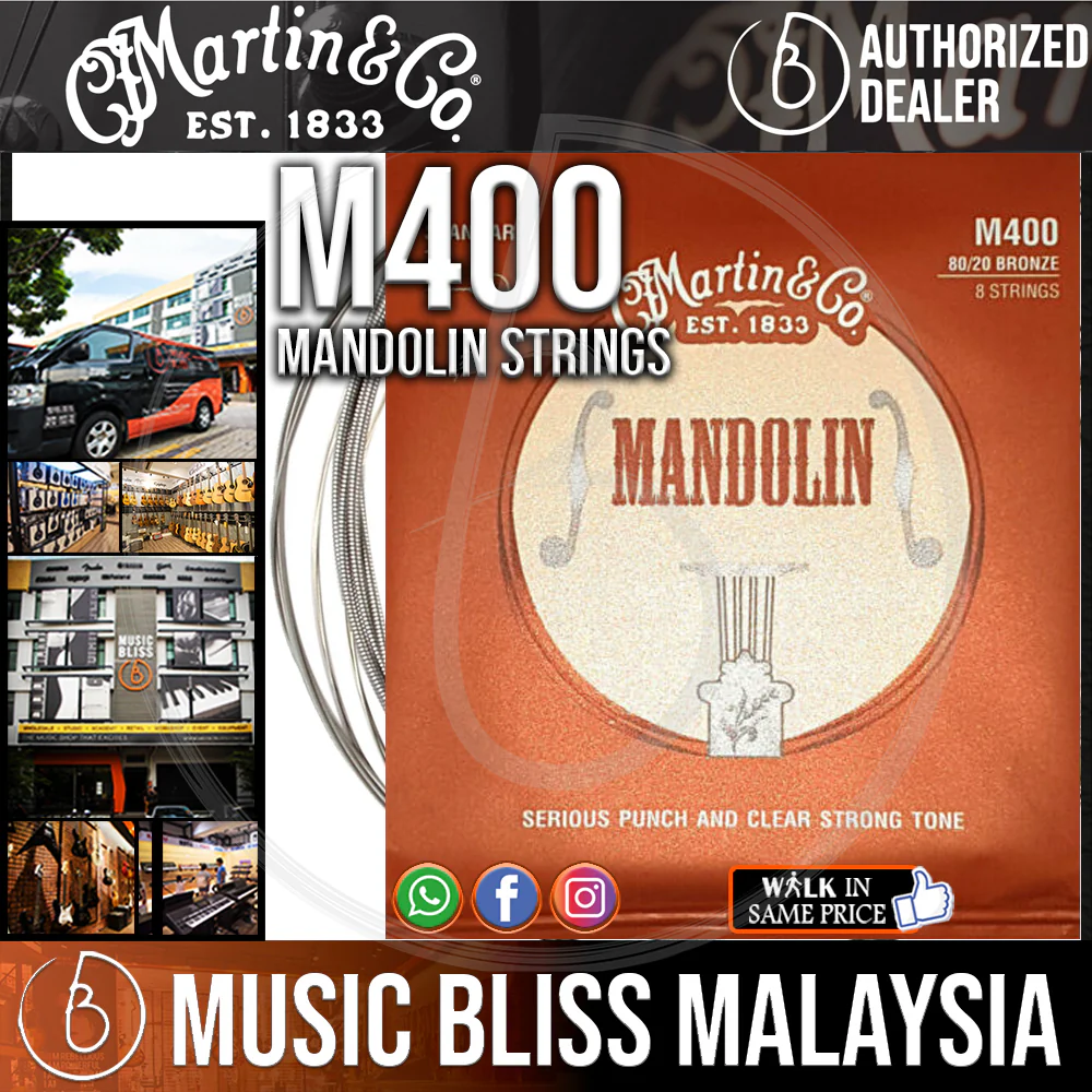 Martin M400 Mandolin Strings - 80/20 Light