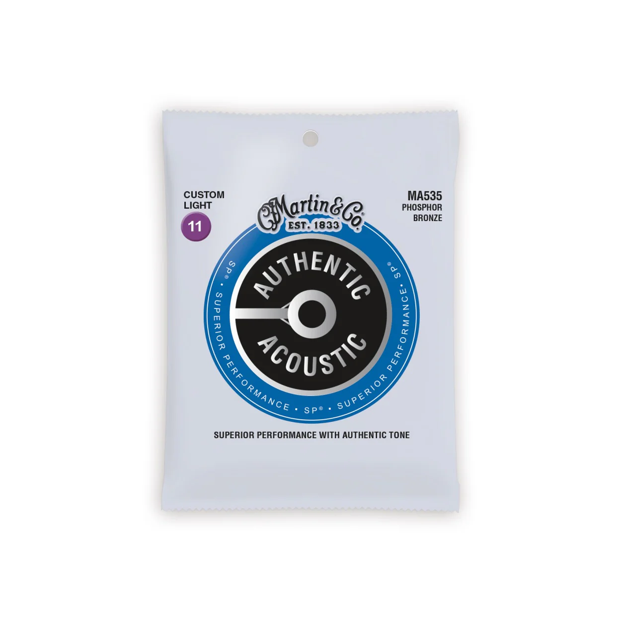 Martin MA535 SP Phosphor Bronze Authentic Acoustic Guitar Strings 11-52 - Image 2