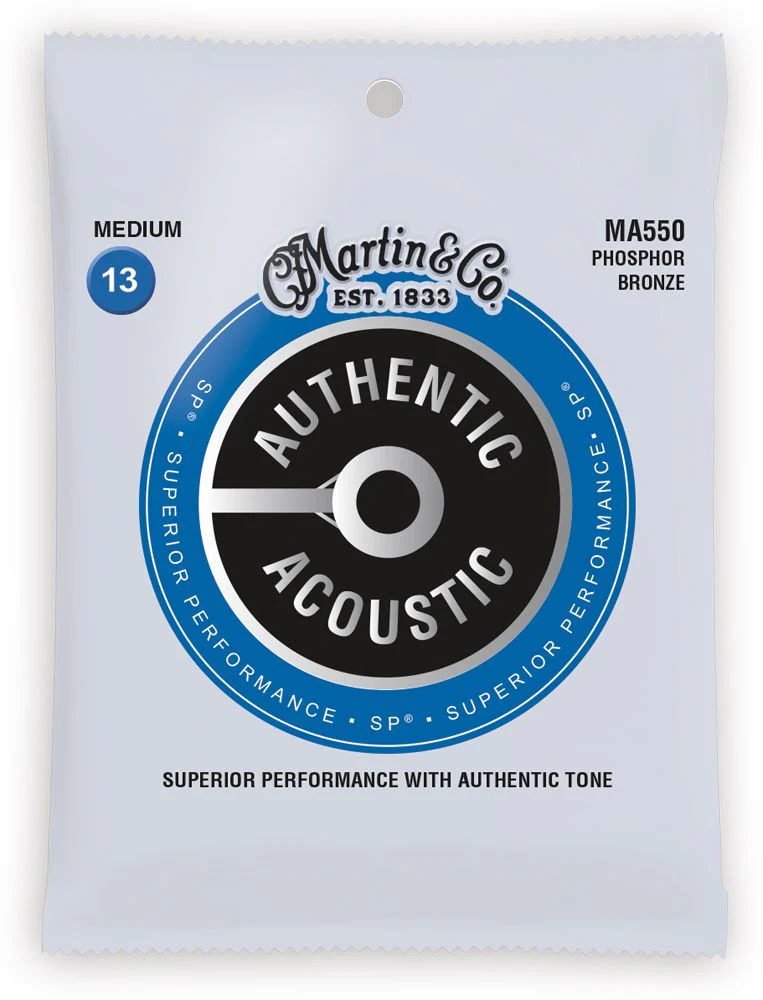 Martin MA550 SP Phosphor Bronze Authentic Acoustic Guitar Strings 13-56 - Image 2