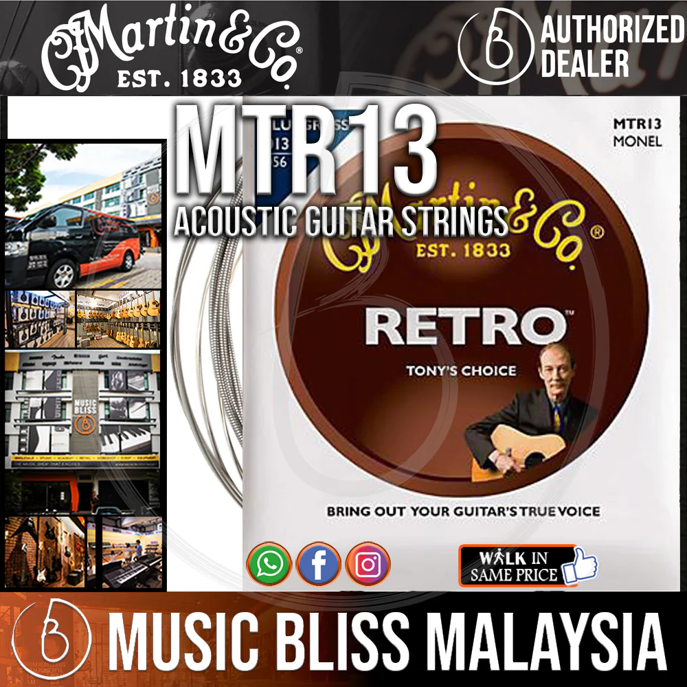 Martin MTR13 Retro Acoustic Guitar Strings - .013-.056 Tony Rice Bluegrass