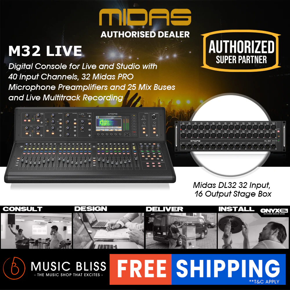 Midas M32 LIVE 40-channel Digital Mixer for Live Performance and Studio Recording - Image 4