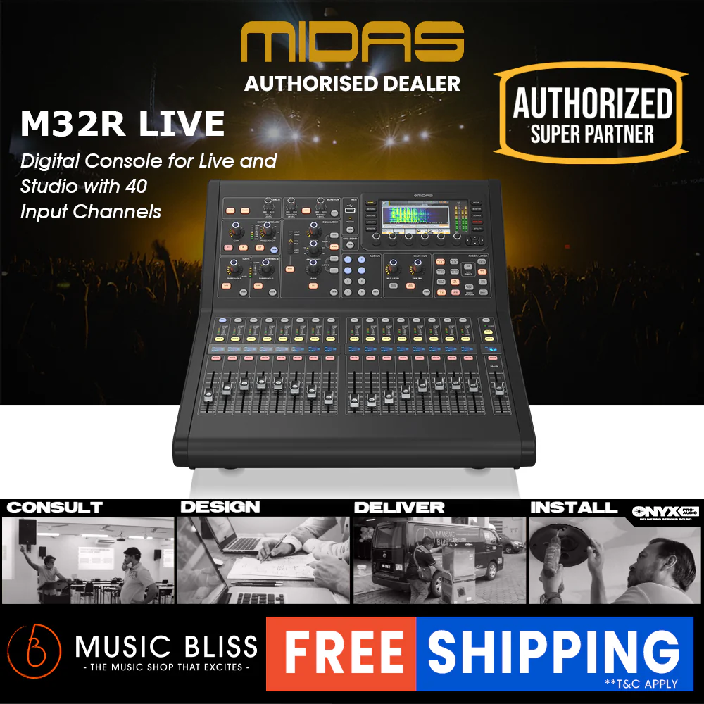 Midas M32R LIVE 40-channel Digital Mixer for Live Performance and Studio Recording - Image 3