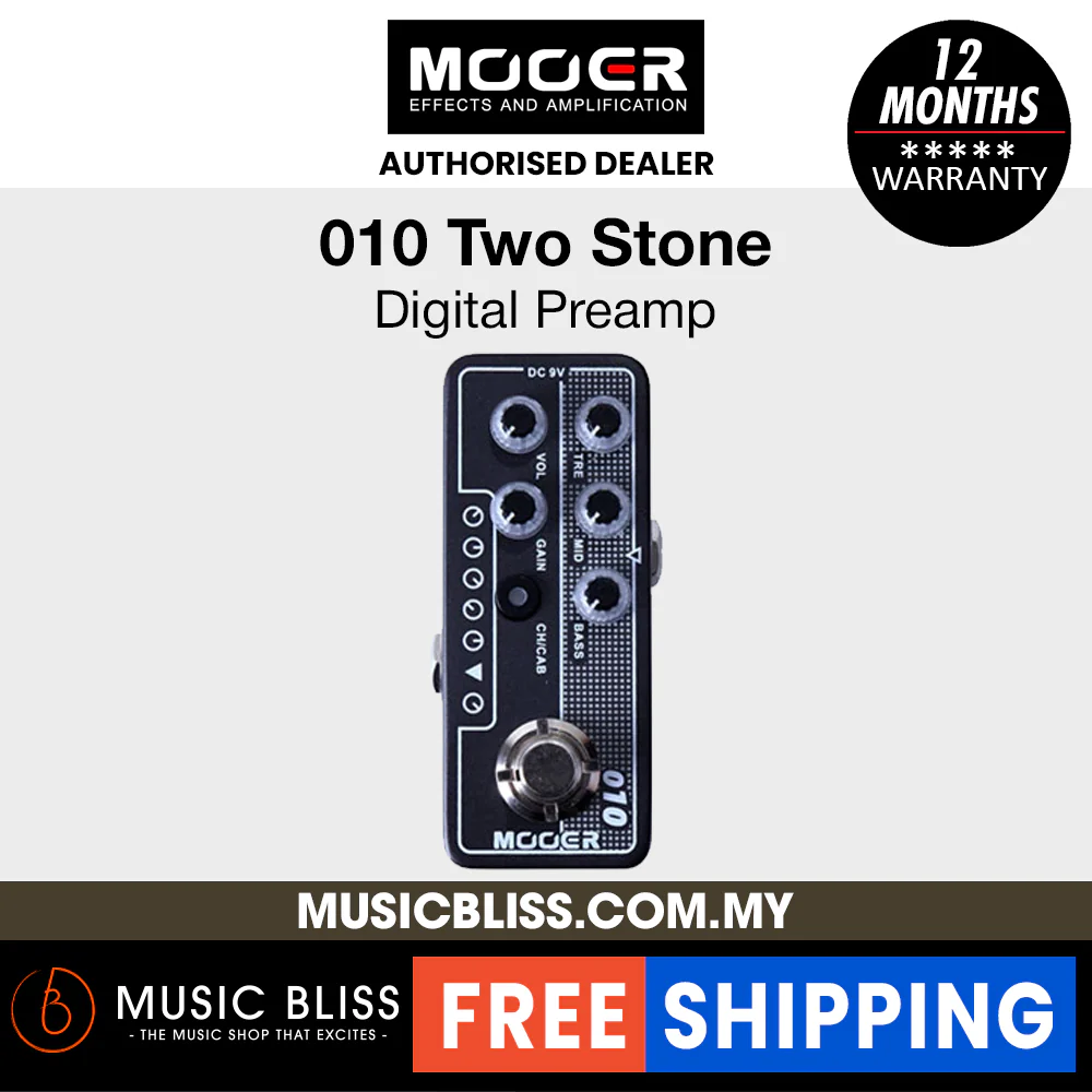 Mooer 010 Two Stones Micro Preamp Pedal - Image 2