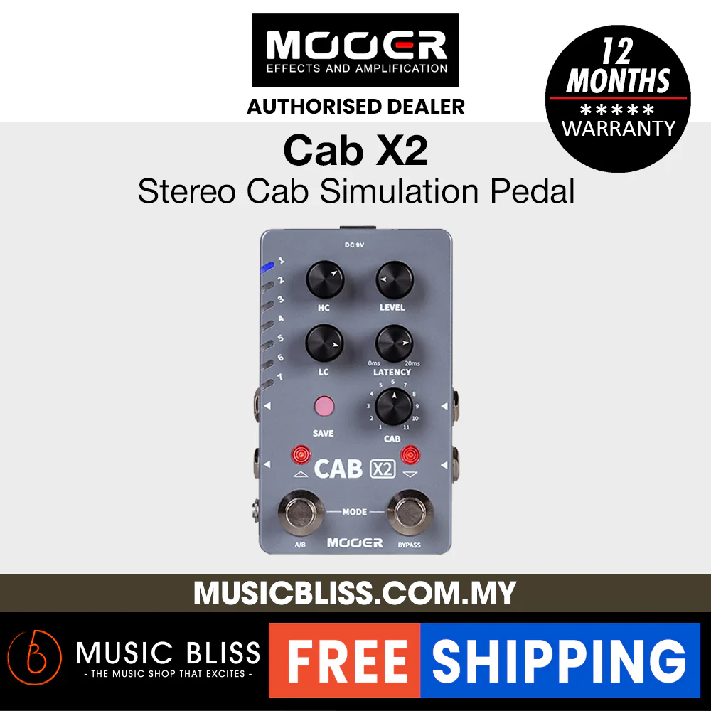 Mooer Audio CAB X2 Stereo Cabinet Simulation Pedal