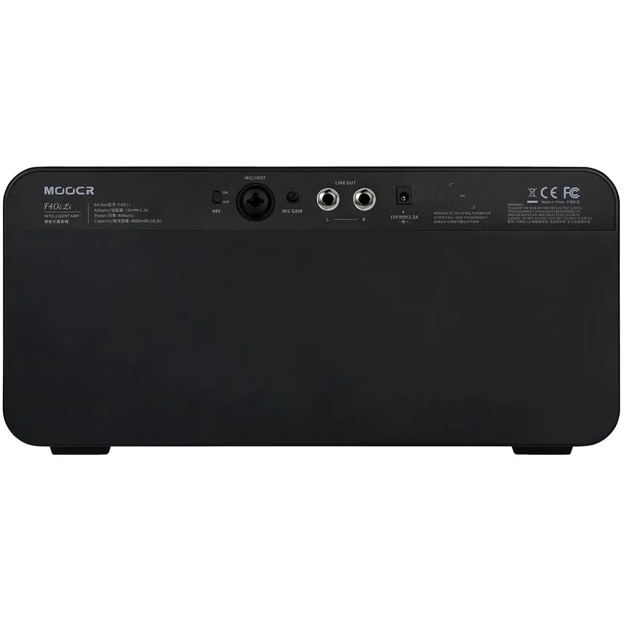 Mooer F40i AI Intelligent Amp with Lithium Battery - Phantom Black - Image 3