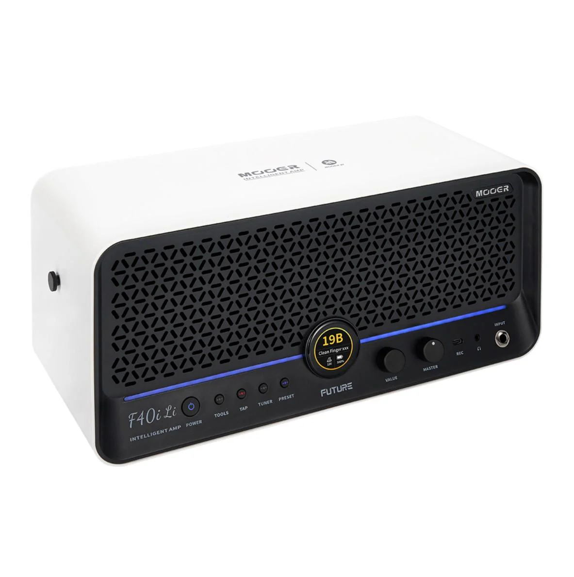 Mooer F40i AI Intelligent Amp with Lithium Battery - White Stellar - Image 4