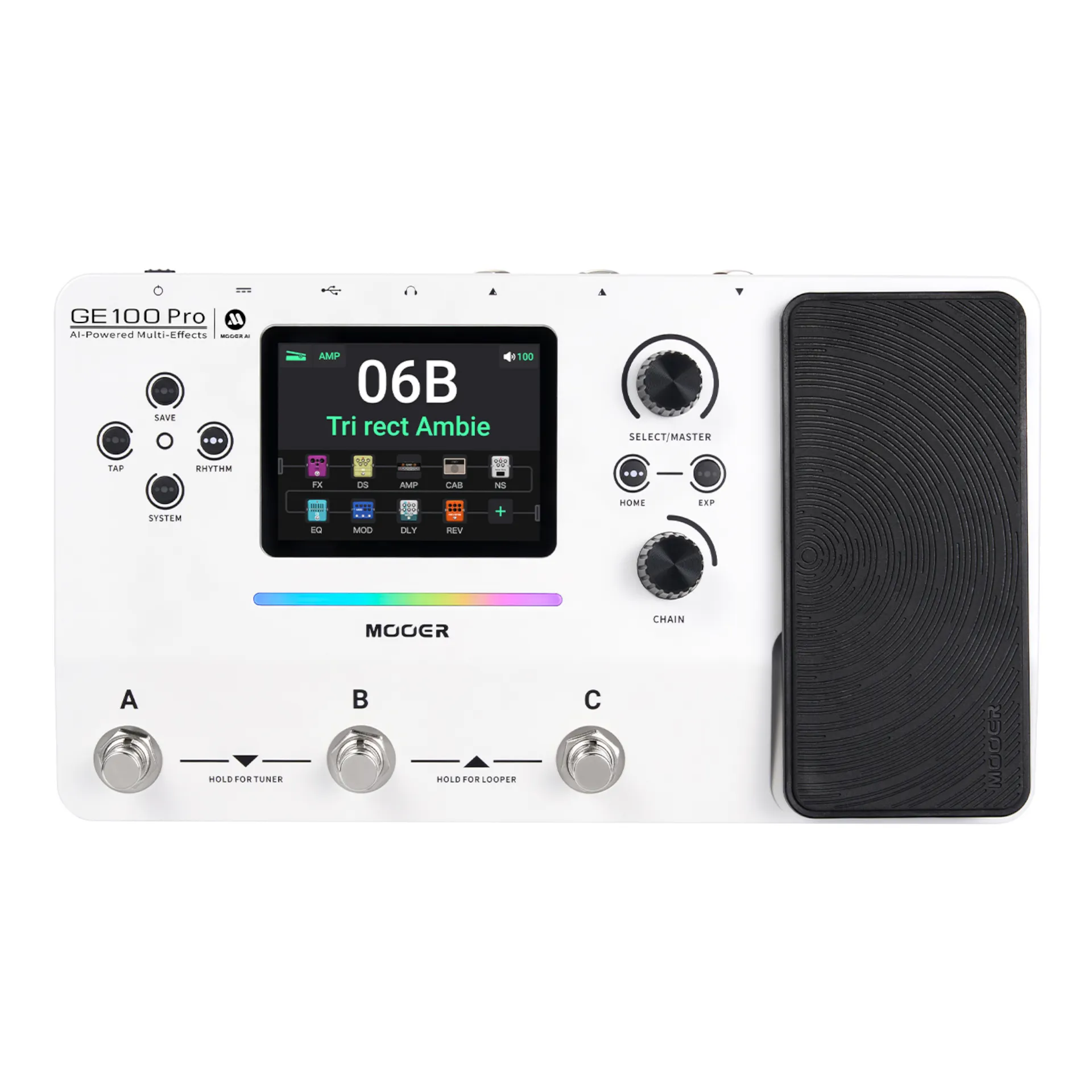 Mooer GE100Pro AI Intelligent Multi-Effects Pedal - Image 2
