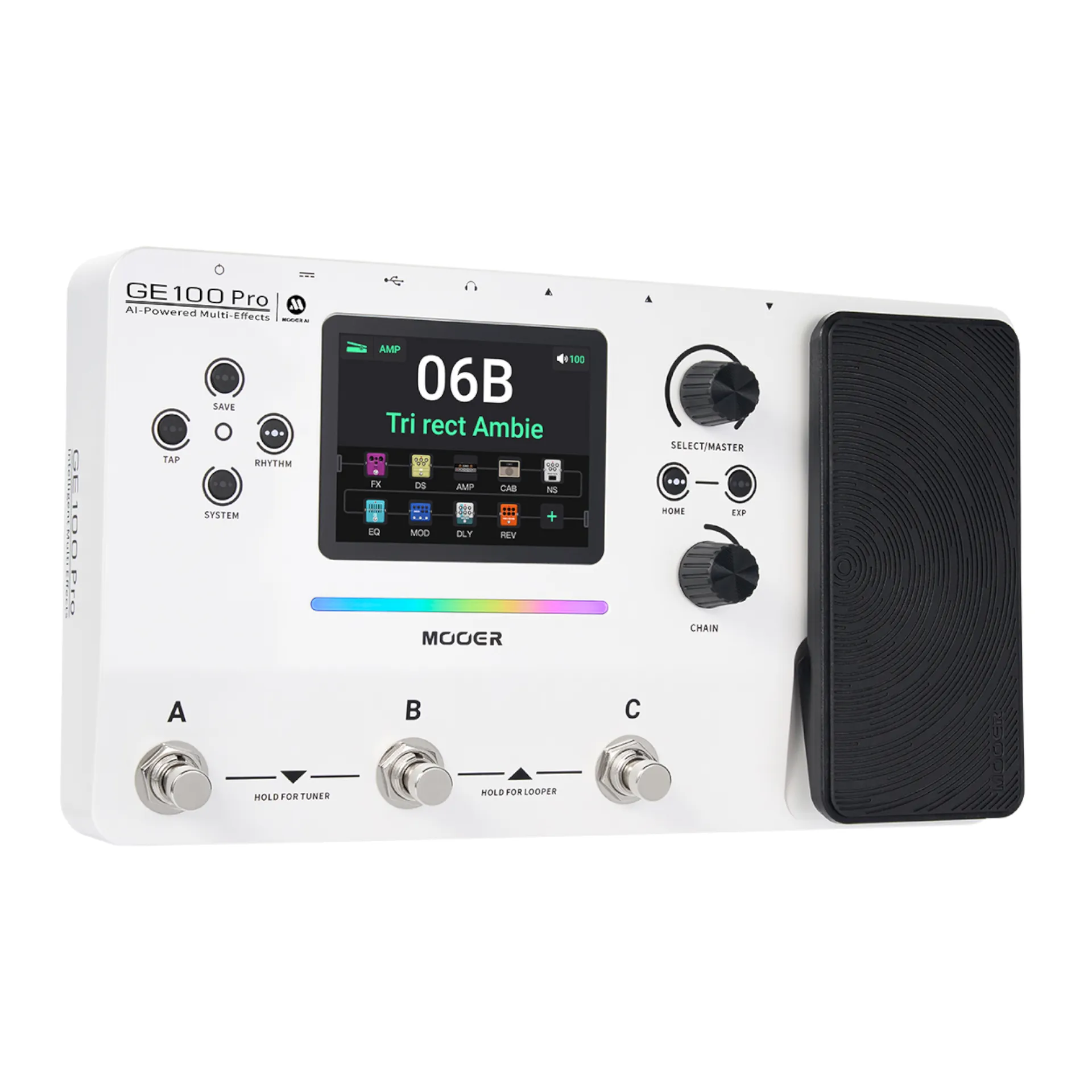 Mooer GE100Pro AI Intelligent Multi-Effects Pedal - Image 3