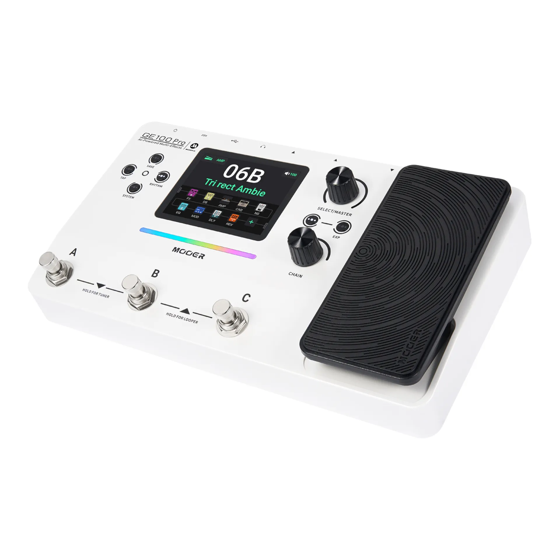 Mooer GE100Pro AI Intelligent Multi-Effects Pedal - Image 5
