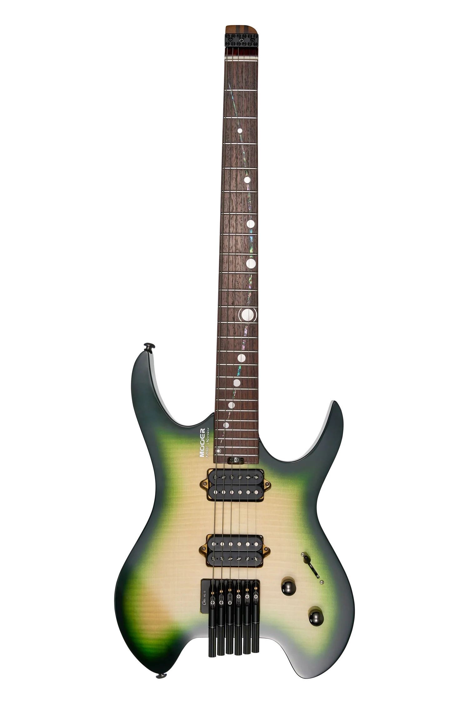 Mooer MHL100 Headless Electric Guitar - Green Gradient