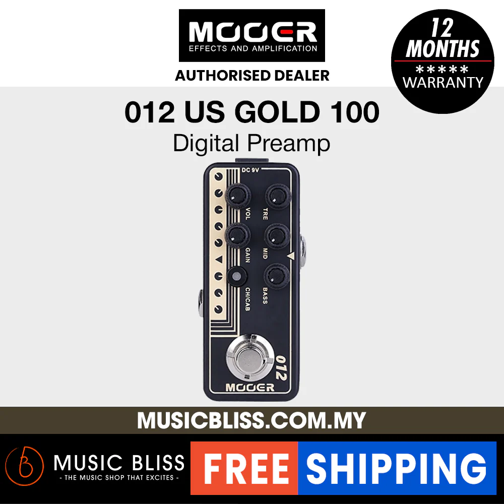 Mooer 012 US Gold 100 Micro Preamp Pedal