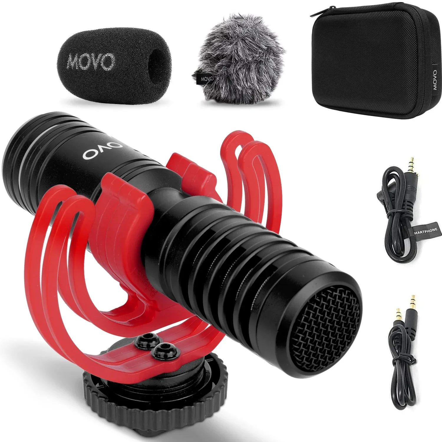 Movo VXR10-PRO External Video Microphone for Camera with Rycote Lyre Shock Mount - Battery-Free ,Compact Shotgun Mic Compatible with DSLR Cameras and iPhone, Android Smartphones - Image 3