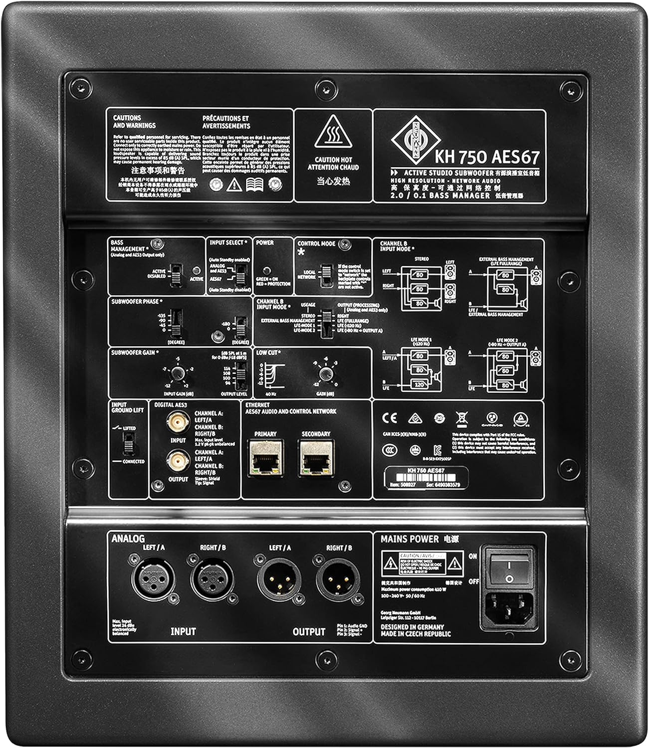 Neumann KH 750 AES67 10-inch Powered Studio Subwoofer - Image 4
