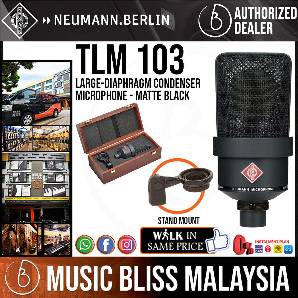 Neumann TLM 103 Large-diaphragm Condenser Microphone - Matte Black