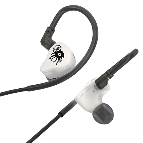 NF ACOUS NA3 MCL-10 Dynamic Driver Music Earphone/IEM with unique design 'Pixel Monster' - White - Image 2