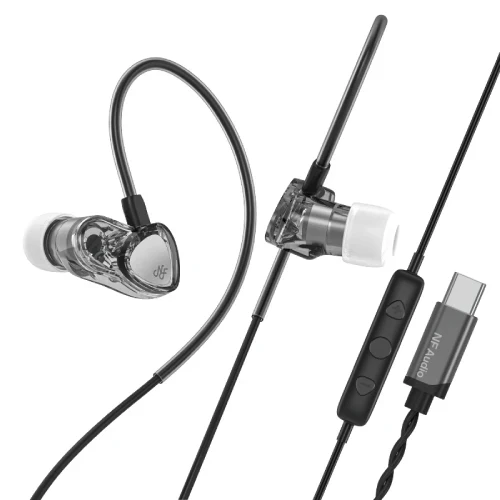 NF Acous RA05 Dynamic Driver Earphones IEM Type C No Mic (Grey) - Image 2