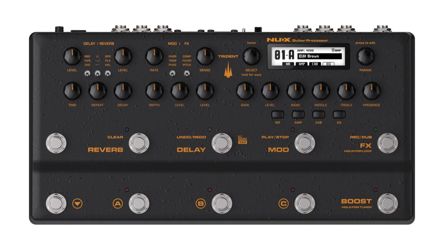 NUX Trident NME-5 Multi Effect Processor Guitar Pedal With Amp Modeler With IR Loader - Image 3