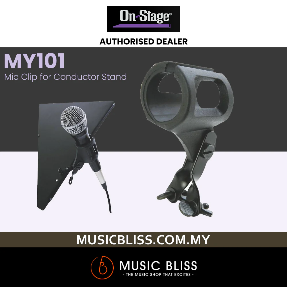 B STOCK On-Stage MY101 Mic Clip for Conductor Stand