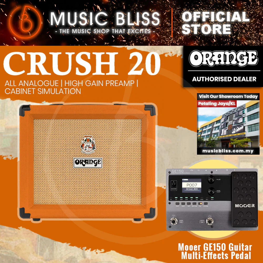 Orange Crush 20 - 20-watt 1x8" Best Beginner Electric Combo Amp with FREE Wireless Guitar System - Home Practice Amp Bundle - Image 2