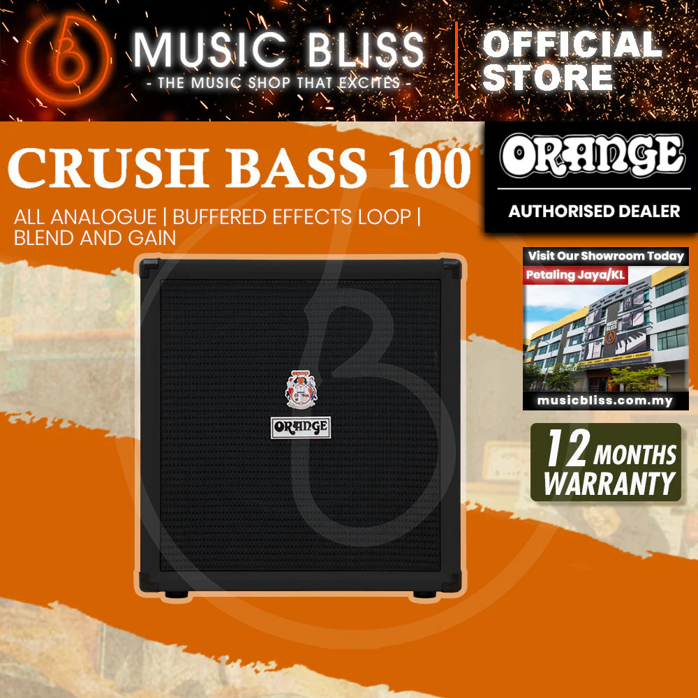 Orange Crush Bass 100 1x15 100W Bass Combo Amplifier - Black - Image 2