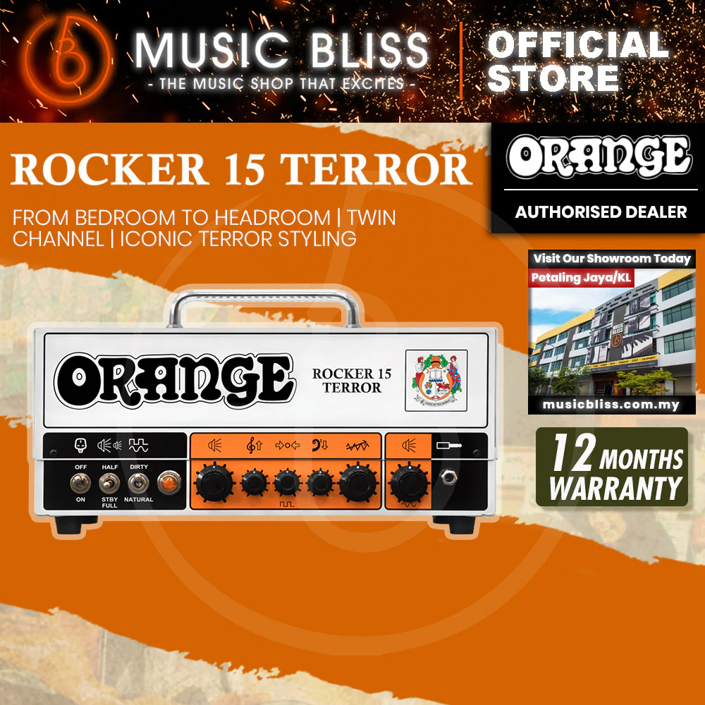 Orange Rocker 15 Terror 15-watt 2-channel Tube Head - Image 2