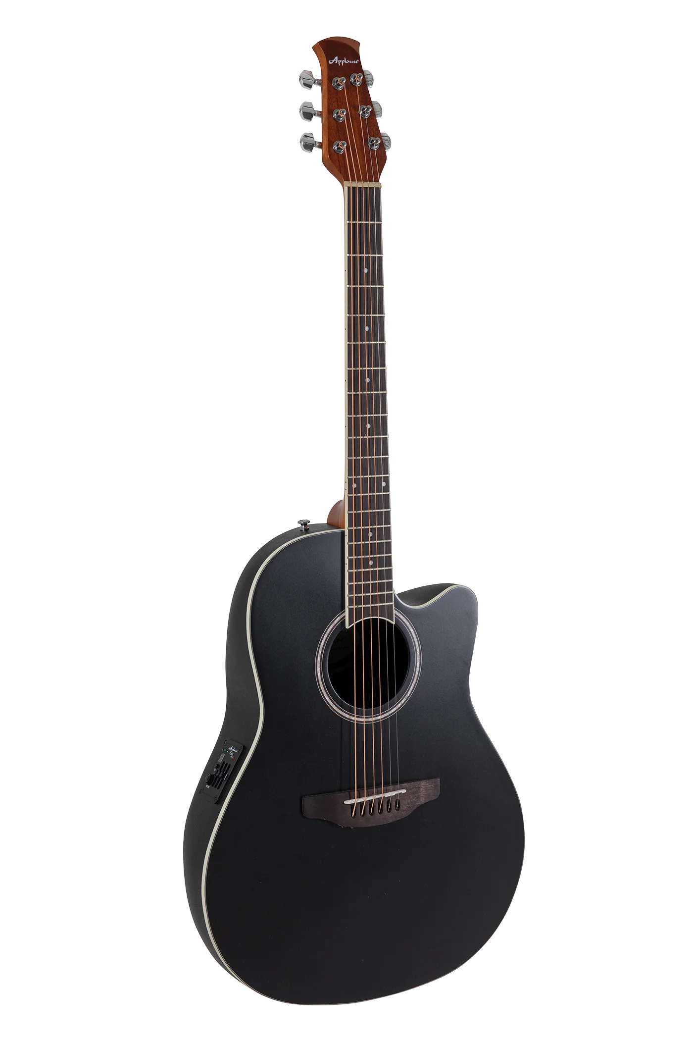 Ovation Applause AB24-5S Mid-depth Acoustic-electric Guitar - Black - Image 2